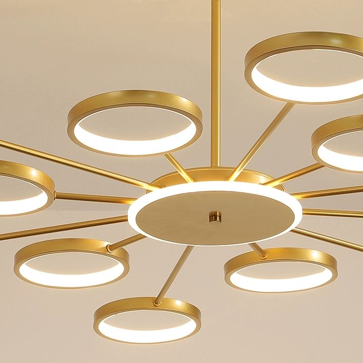 Lámparas colgantes de forma de geometría moderna accesorios de iluminación de araña de metal