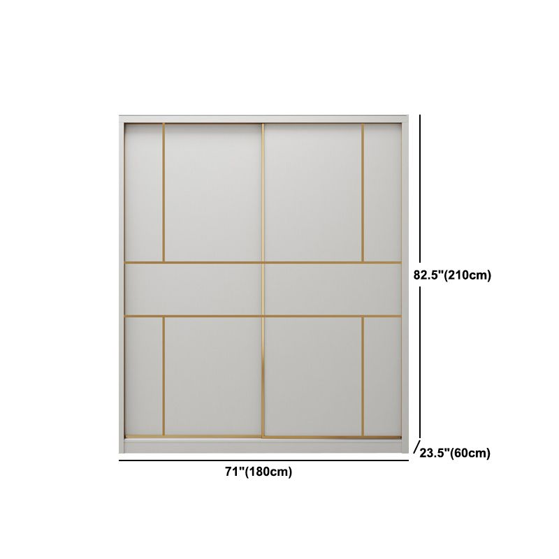 Manufactured Wood White Storage Cabinet with Sliding Door Modern Cabinet with Drawers