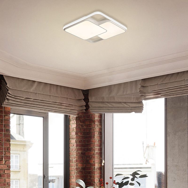 Zwart/witte rechthoekige inbouwplafondlamp, eigentijds acryl LED-inbouwlicht voor café