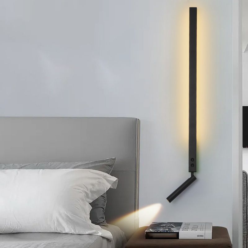 Estilo moderno de pared de pared metal 2 iluminación de pared de luz para dormitorio