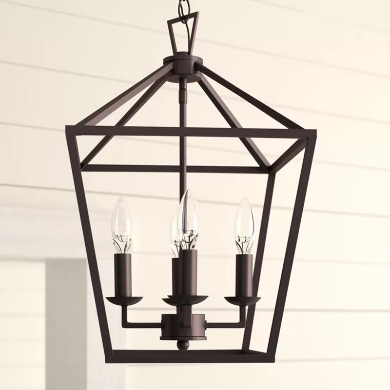 Apparecchio di illuminazione a sospensione trapezoide nero 4 lampadina cucina a soffitto cucina a soffitto cucina