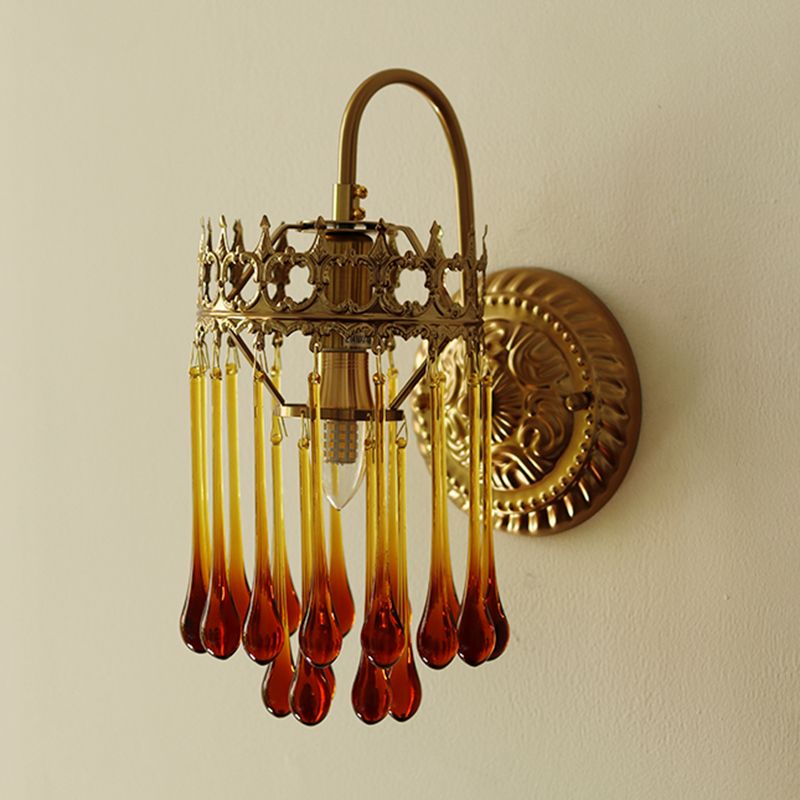 Modern Wall Light Fixture Creative Wall Light Sconce with Glass Shade for Bedroom