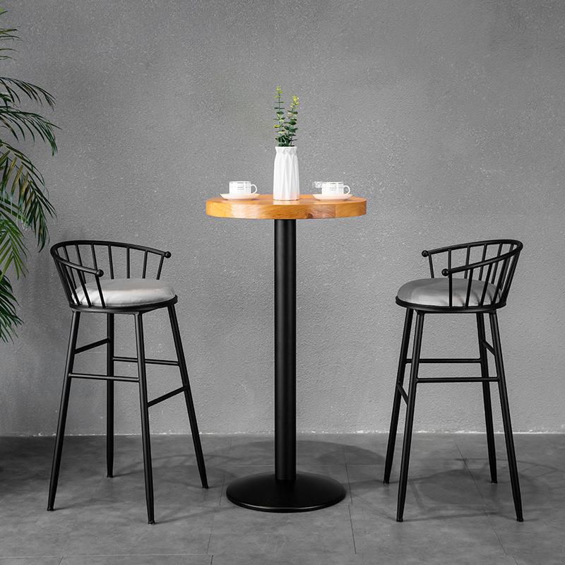 Solid Wood Bistro Set 1/2/3 Pieces Modern Style Round Bar Table Set