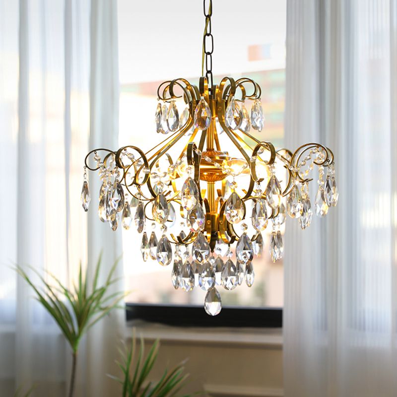 Lámparas colgantes de suspensión de múltiples lámparas de lámpara de lámpara de estilo americano para sala de estar para sala de estar