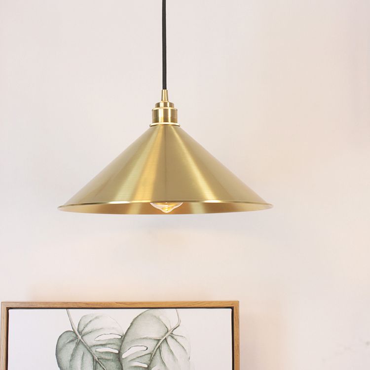 Cone Shape 1 Head Ceiling Pendant Lamp Postmodern Metal Ceiling Light for Dinning Room Bedroom