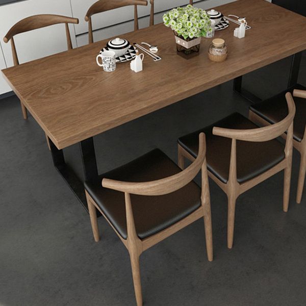 1/4/5/7 Pieces Industrial Dining Set Solid Wood and Metal Coffee Shop Table and Chairs