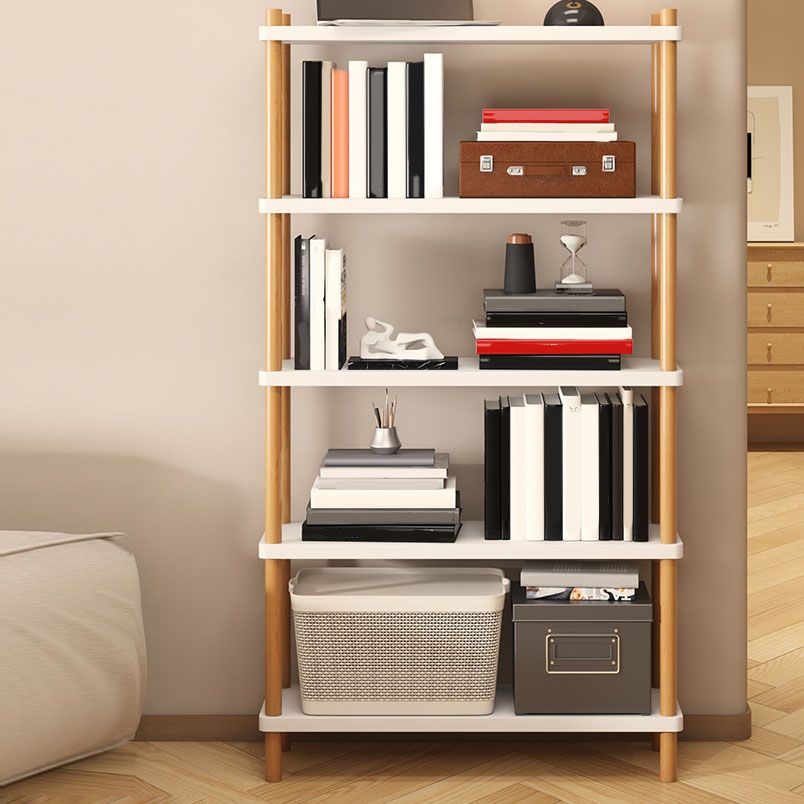 Modern Solid Wood Bookshelf Etagere Open Shelf Vertical Bookcase
