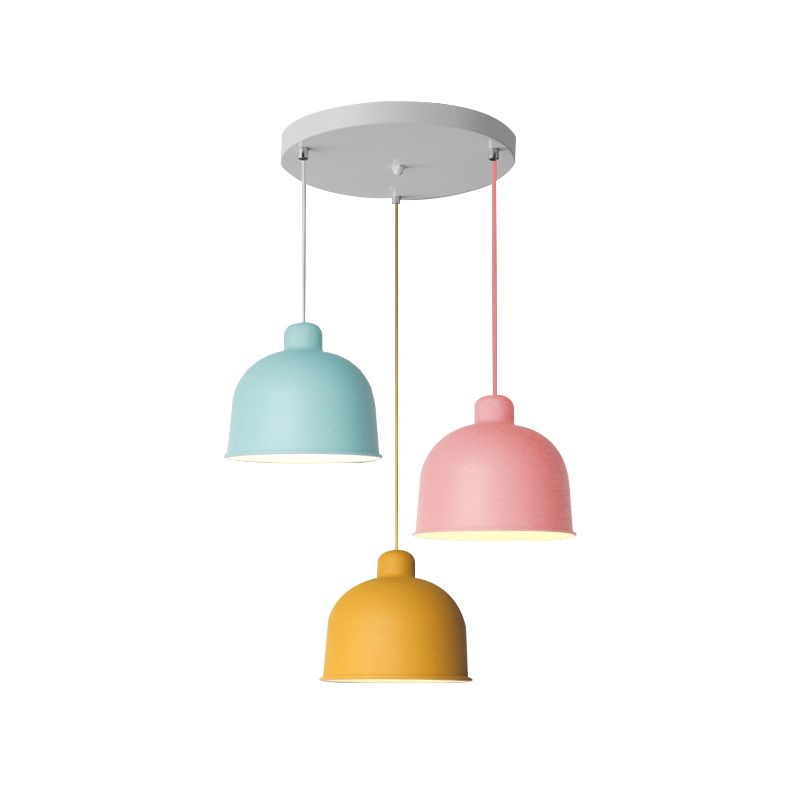 Metallschüssel Form Pendellicht Leichter Esszimmer 1 Kopf Makkaronstil Hanging Lampe