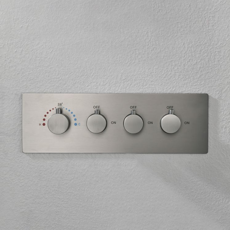 Modern Shower Set Brass Body Jets Adjustable Shower Head Wall Mounted Shower System