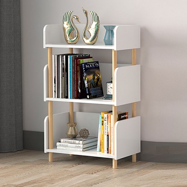 Scandinavian Style Bookshelf Open Back Engineer Wood Bookcase for Office