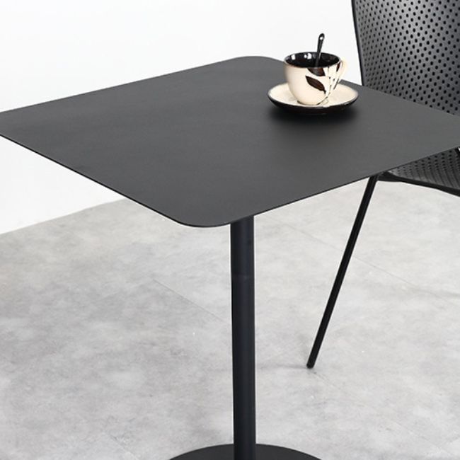 Medieval Modern Style Pedestal Base Round/square Metal Table Black Side Table