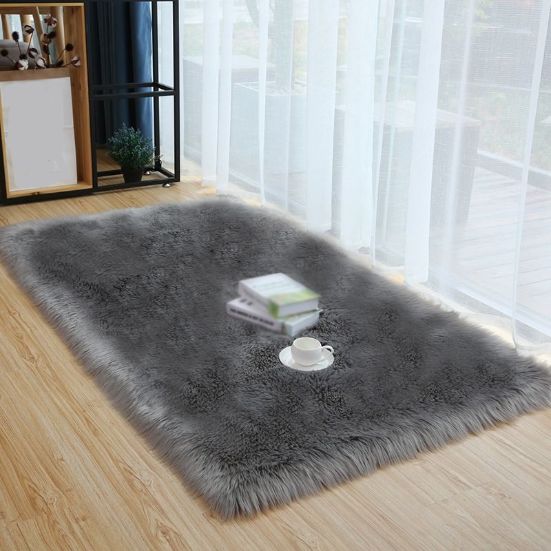 Casual Solid Home Decoration Shag Carpet Polyester Relaxing Area Carpet Pet Friendly Indoor Rug