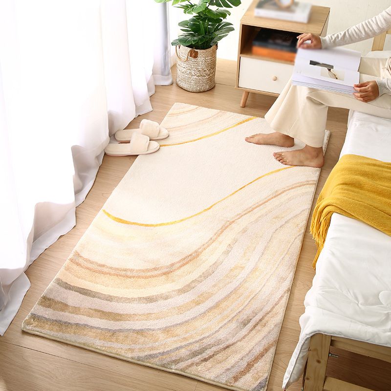 Alfombra moderna de color rosa claro alfombra de área de color poliéster poliéster alfombra lavable para sala de estar