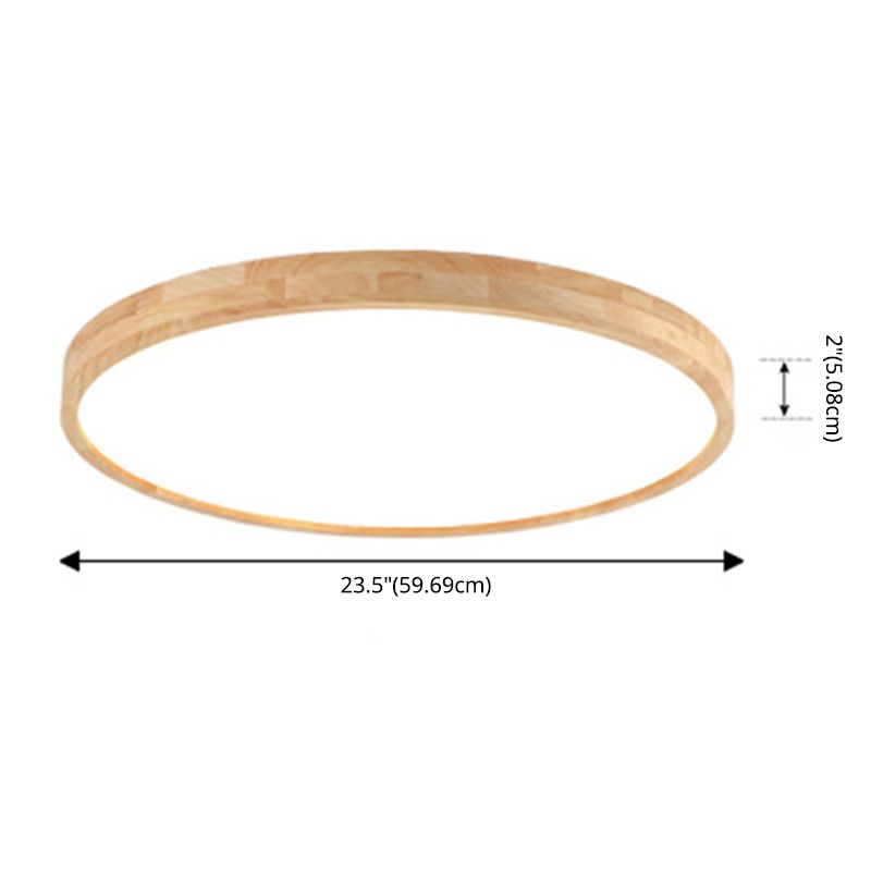 Circular Flush Mount Light Fixture Modern Wood Flush Mount