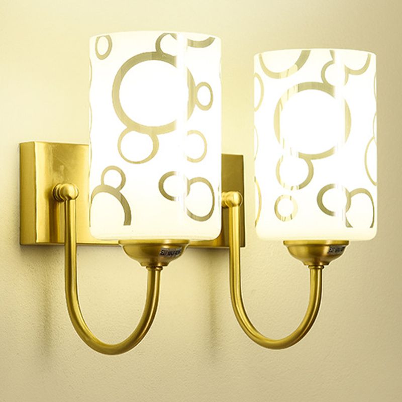 Geometrische mit Glas montierte Lampen zeitgenössischer Multi -Licht -Wandleuchte Leuchte