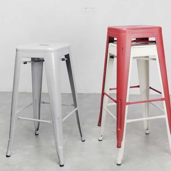 Industrial Square Backless Bar Stool Metal Indoor Stool for Bristol