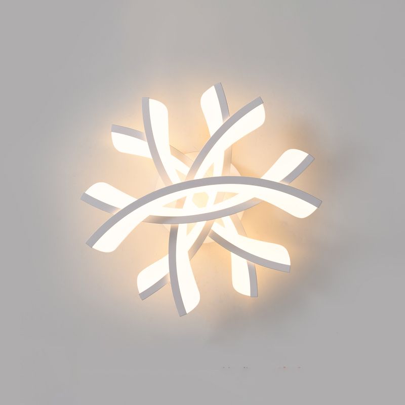 Lámpara de techo de metal con sombra, lámpara LED de estilo minimalista, lámpara semi empotrada