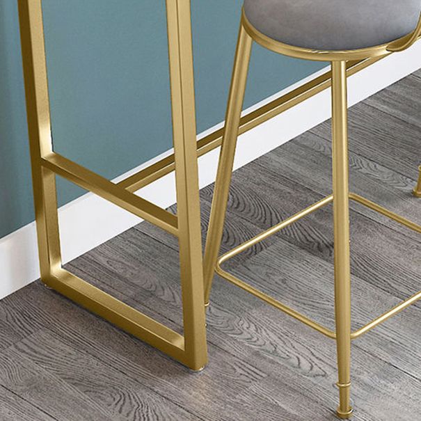 Glam Rectangle Bar Table Set 1/2/4 Pieces Faux Marble Pub Set for Dining Room