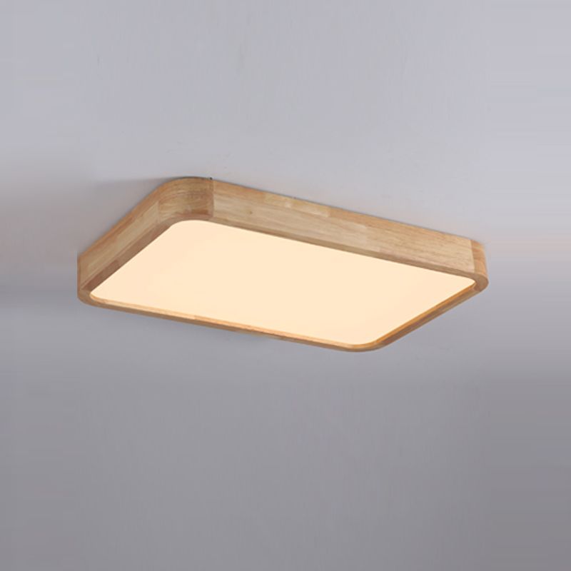 Plafonnier en bois monté sur plafonnier moderne pour salon