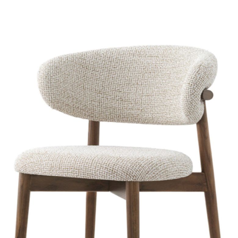 Modern Simple Side Chair Solid Wood Base Side Dining Chair for Living Room