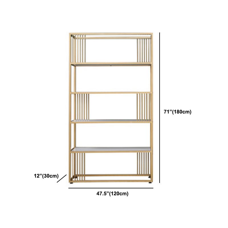 Vertical Open Shelf Bookcase Metal Etagere Book Shelf for Bedroom