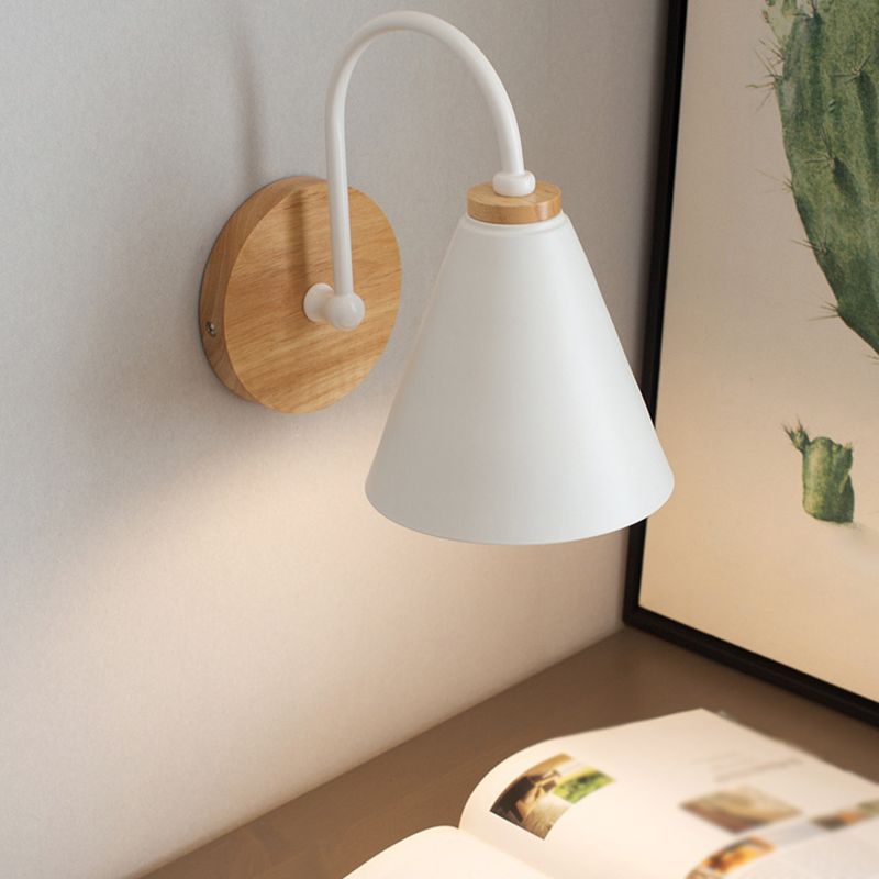 Metal Cone Shape Wall Sconce Modern Style 1 Light Wall Light Sconce