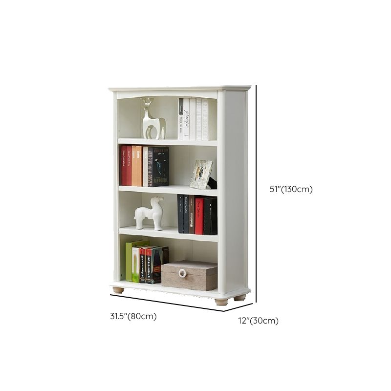 Contemporary Closed Back Bookshelf Standard Wooden Bookcase with Shelves