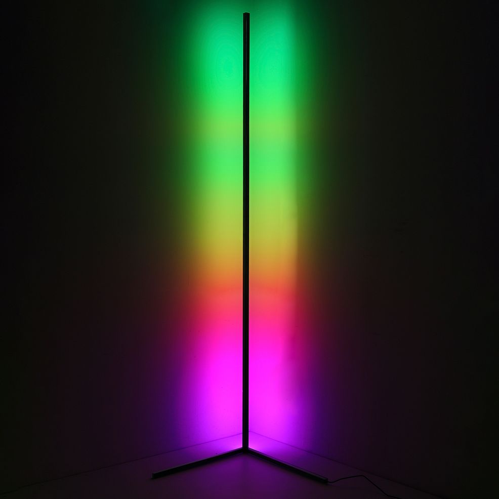 Luminaires de plancher de colonne Métal de style moderne 1 lumière du sol lumineux