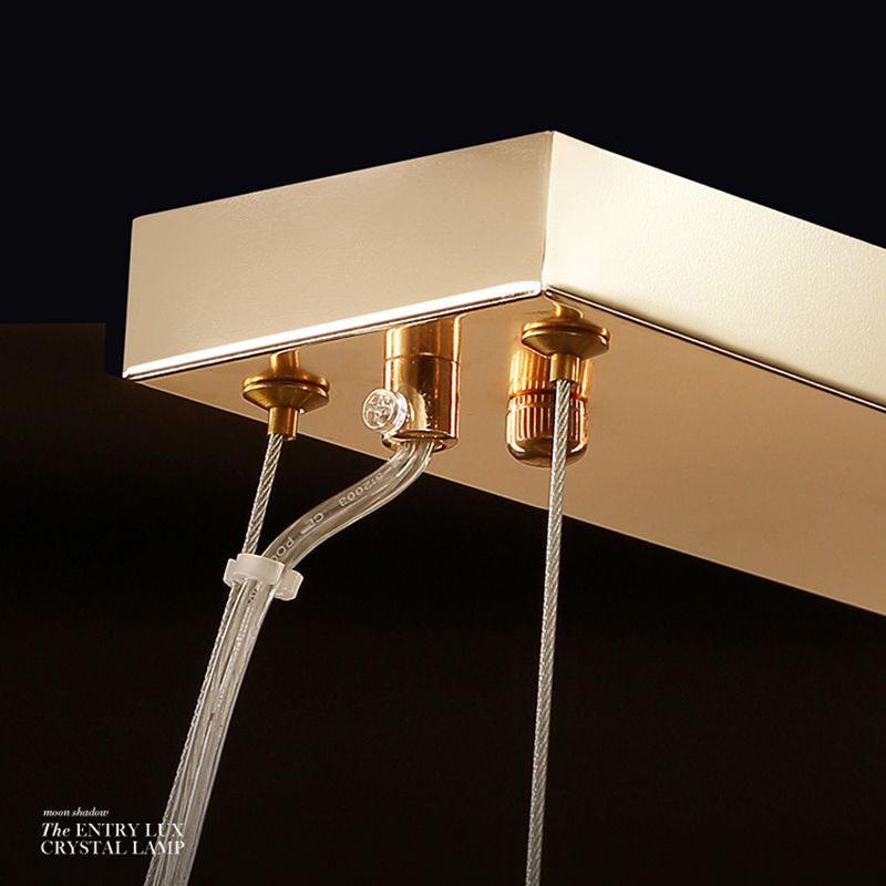 Crystal Dining Pendant Lamp Modern Kitchen Dining Room Crystal Hanging Lamp Fixture