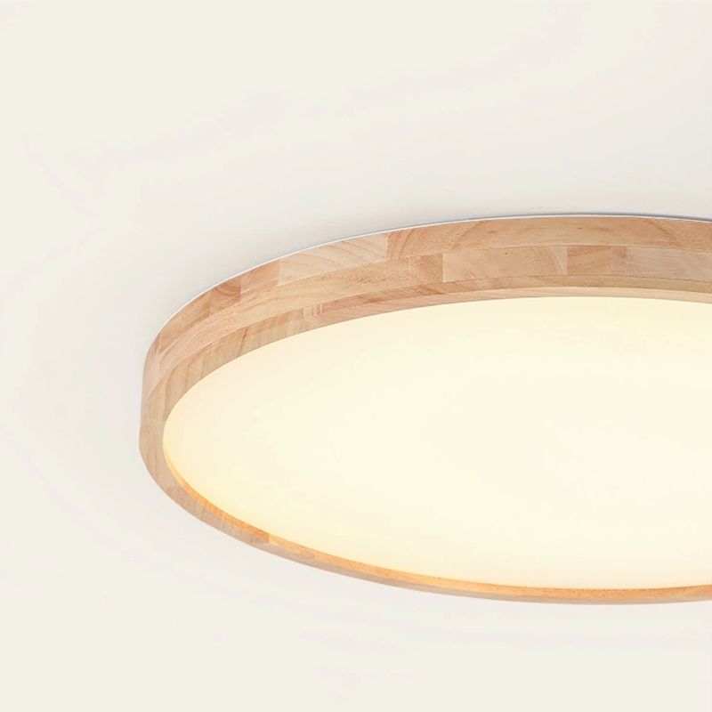 Holz 1-Licht Flush Lampe Armaturen modernen Stil Geometrische LED Flush Deckenleuchten