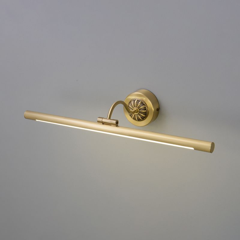 Linear Metal Wall Sconce Modern Style 1-Light Mirror Wall Mount Light