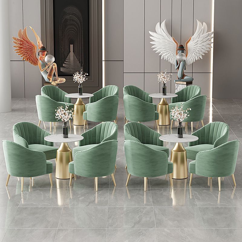 Modern Round Dining Table Glossy White Stone Top Table for Home