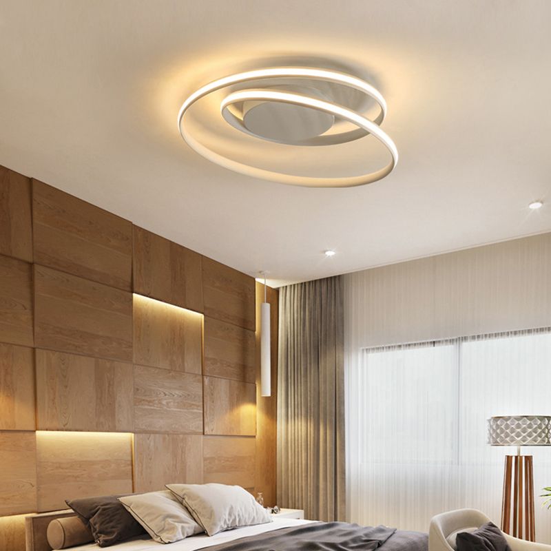 Metalen ringen semi-inbouwlamp moderne slaapkamer en woonkamer semi-inbouwlamp