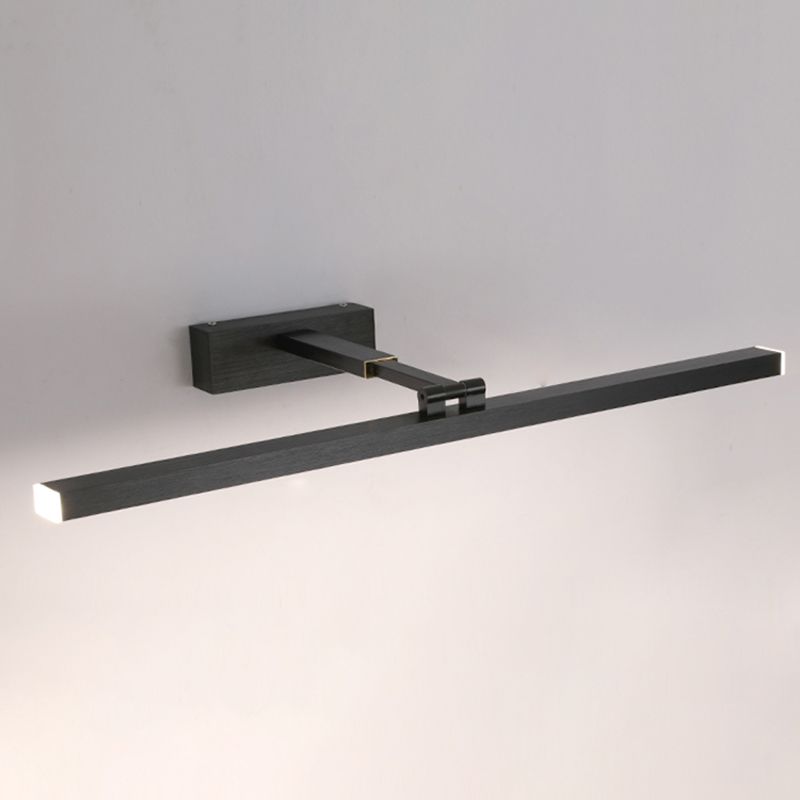 Moderner Stil linearer Wandleuchten Beleuchtung Metall LED Badezimmer Wandleuchte in Schwarz