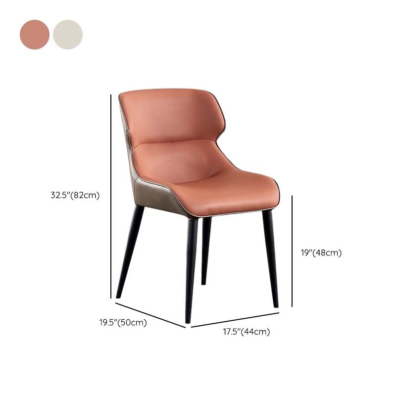 Faux Leather Kitchen Dining Side Chairs Wingback Side Chairs