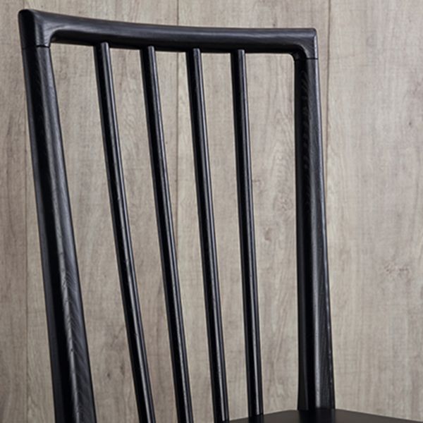 Chaise d'appoint de salle à manger moderne, chaise à dossier à lattes en bois de 16,5 pouces de large pour un usage domestique
