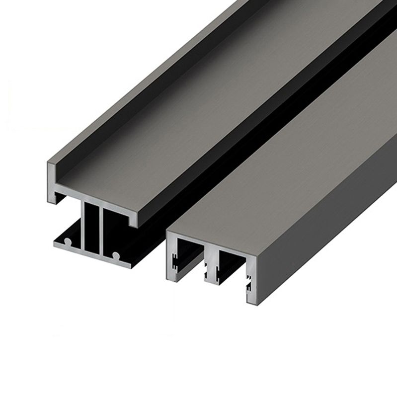 Double Shift Semi Frameless Narrow Bezel Tempered Glass Shower Door