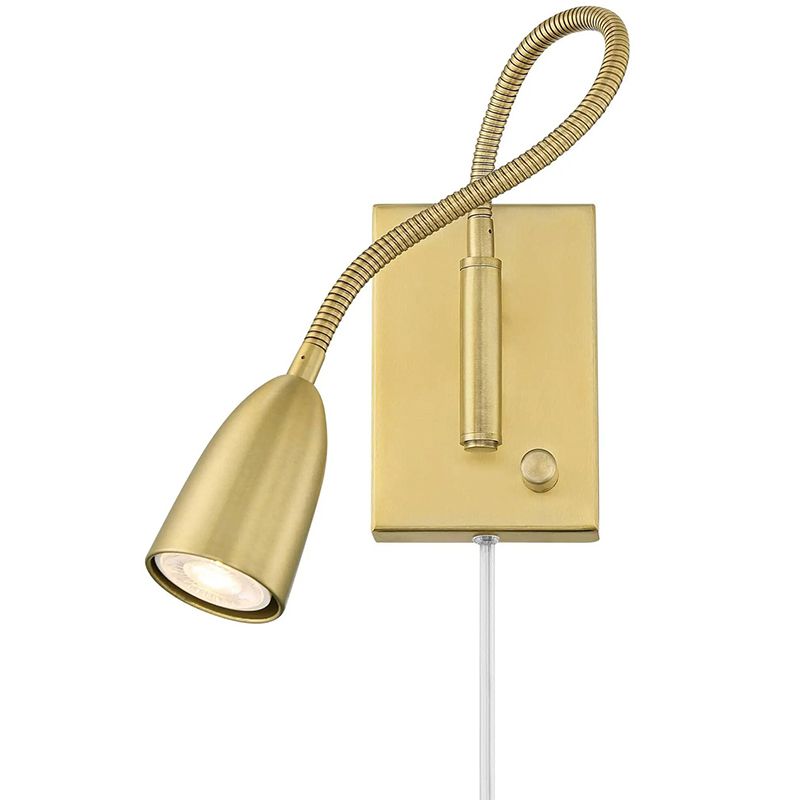 Gold Modern Wall Sconce Cone Shape Wall Light with Metal Shade for Bedroom