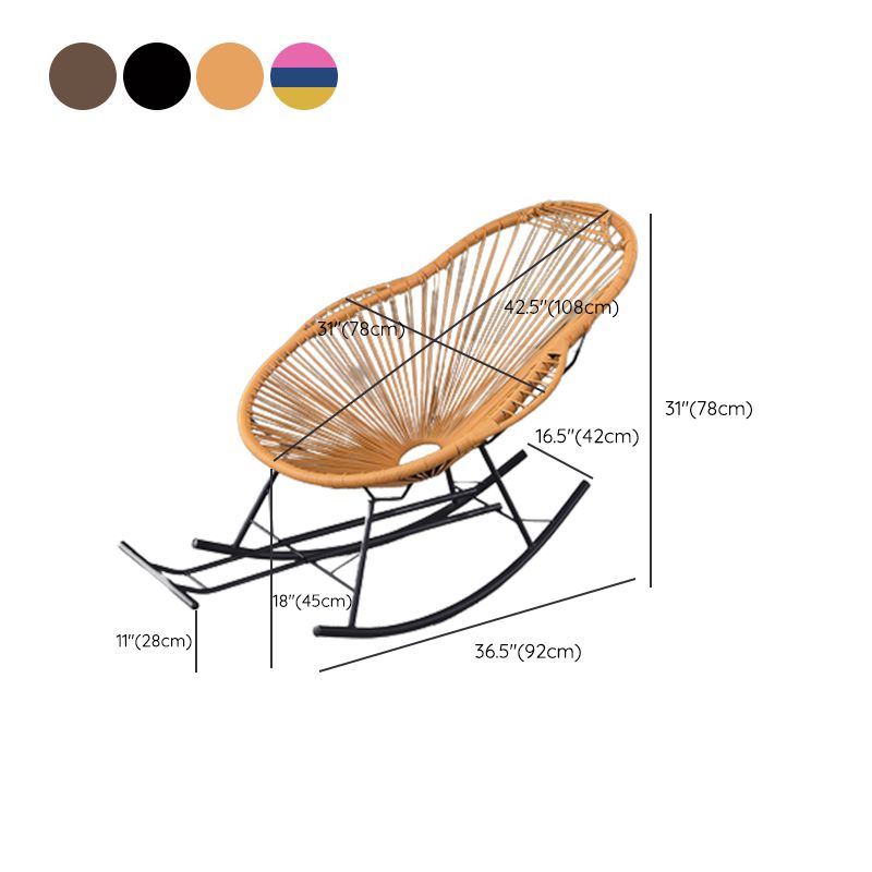 Contemporary Style Rattan Rocking Chair Indoor Rocking Chair
