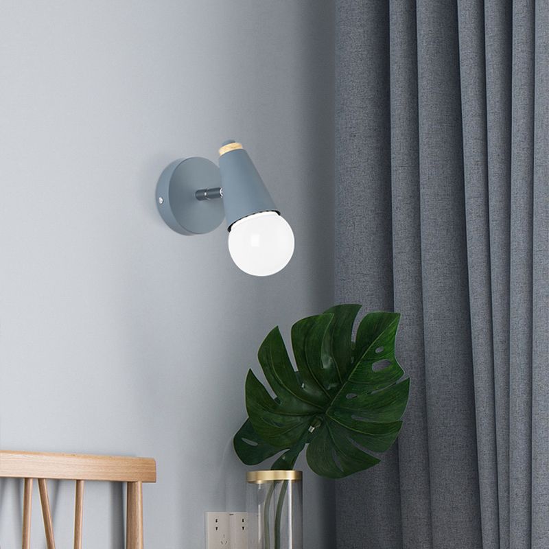 1 Light Wall Sconce Simple Macaron Style Wall Mount Lamp for Living Room