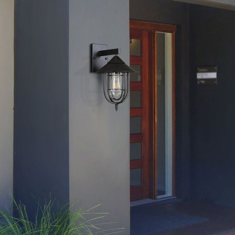 Metal Tapered Wall Sconce Lights Industrial Style 1 Light Wall Mounted Lamps