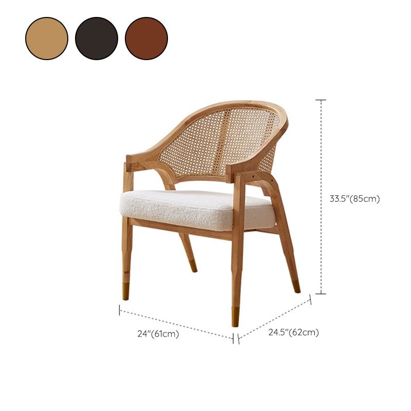 Linen Chair Solid Wood Frame Arms Included Chair with Basic Four Leg