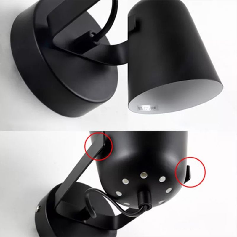 Illuminazione con applione da parete a campana contemporanea metallo 1 lampada montata a parete per la testa