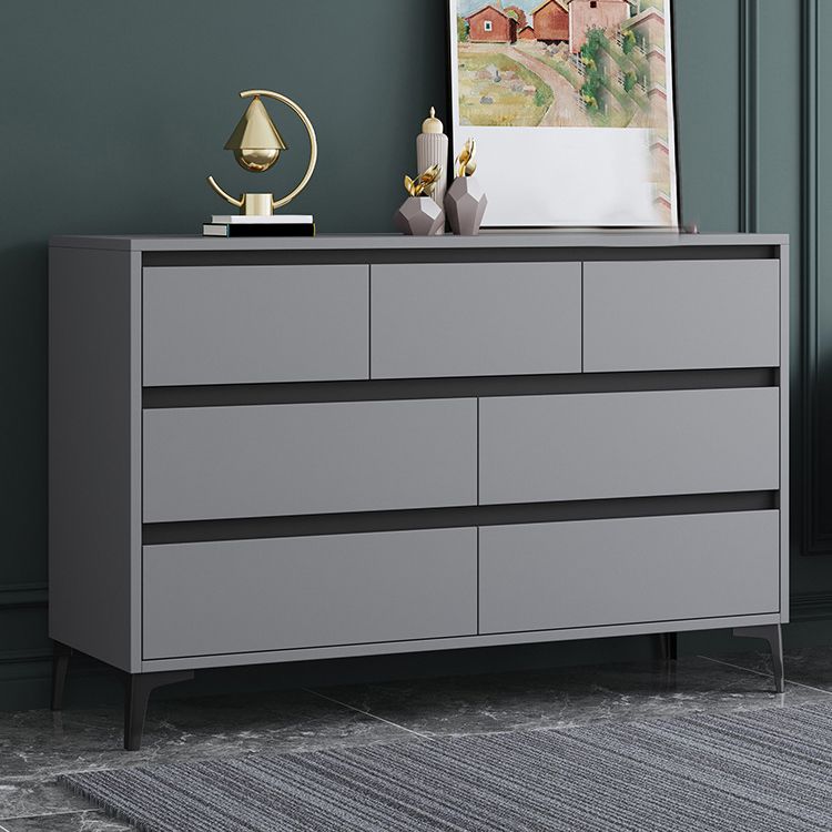 Contemporary Horizontal Double Dresser Wood Storage Chest Dresser for Bedroom