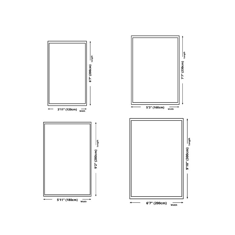 Contemporary Polyester Carpet Geometric Area Rug Stain Resistant Area Carpet for Living Room