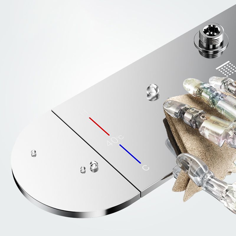 Modern Shower Faucet Brass Adjustable Shower Head Temperature Control Shower System