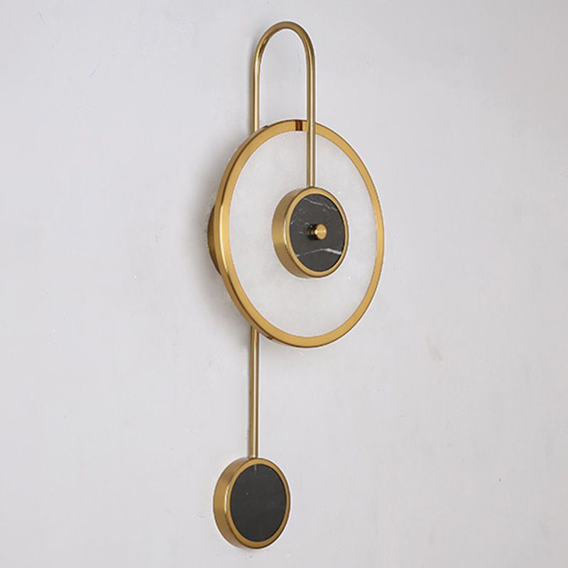 Lampada montata a parete circolare Postmoderna Simplicity Stone Wall Mount Lampada per soggiorno