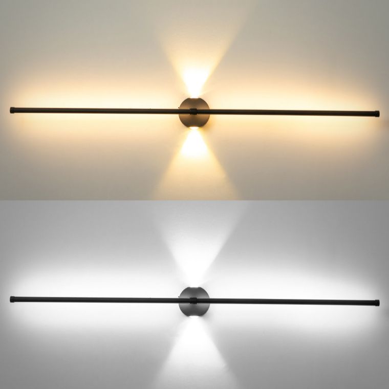 Metal Linear Shape Wall Light Modern 3 Lights Wall Mount Fixtures