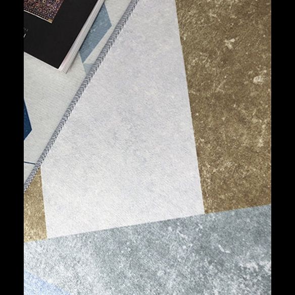 Simplicity Geometry Design Rug Modern Decorative Polyester Carpet Stain Resistant Rectangle Rug for Home Decoration