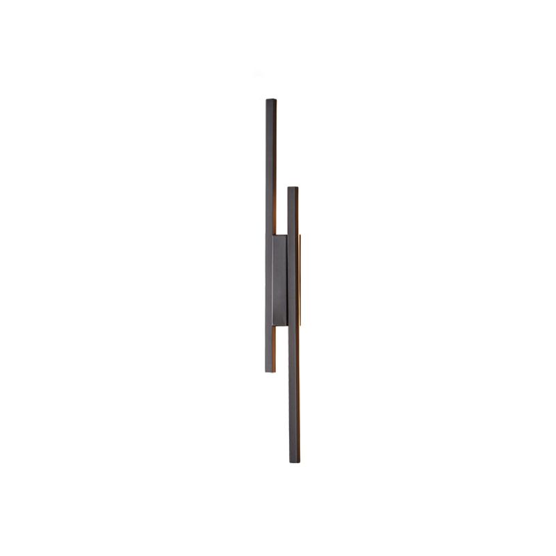 Modernism 2-Light Golden/Black Wall Mounted Sconce LED Linear Wall Light